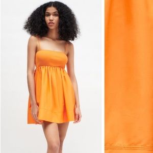 SALE | Zara voluminous orange rib dress